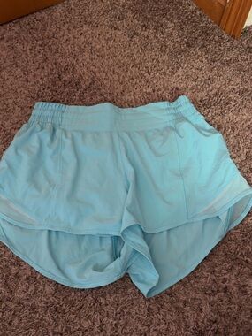 lululemon athletica light aqua running shorts
